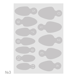 Irisk Силиконовые вкладыши для верхних форм Глубокие миндалевидные, 60 шт