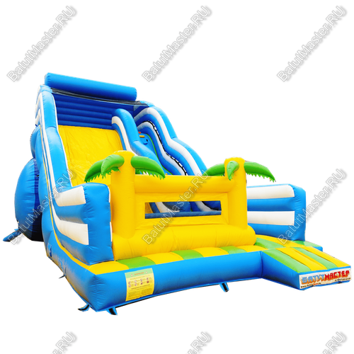 Большой надувной батут-горка "Волна - 2" 10*5*8 м