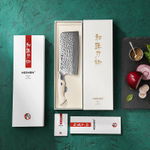 Кухонный нож Hezhen B38H Bone Chopper нож 7 дюймов клинок 67 Layers Damascus рукоять дерево G10, длина лезвия 18,3 см