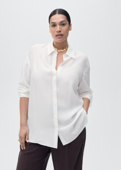 Рубашка из лиоцелла с потайными пуговицами