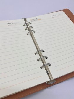 Блокнот-органайзер А5 в линейку на кольцах 80 л графит (5923-4)