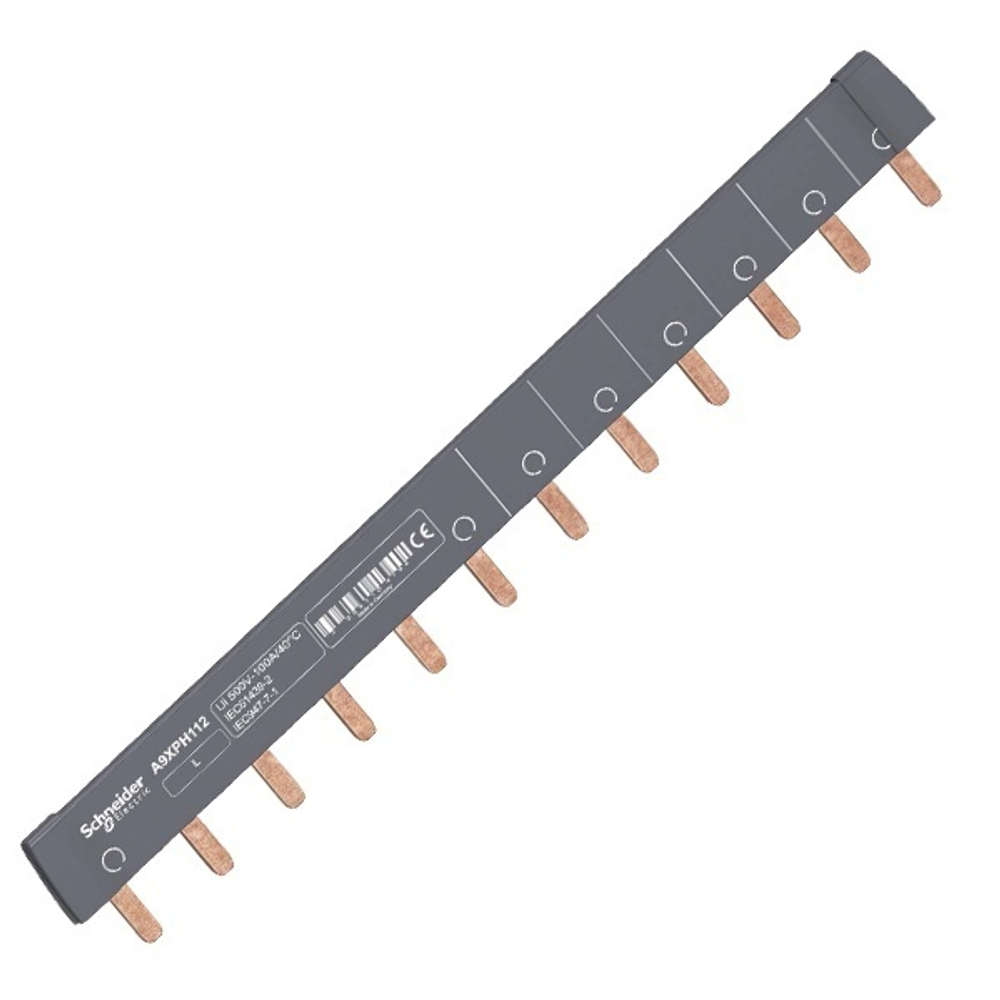 Гребенчатая шина 1-полюсная (L1…) 12 модулей 100А Schneider Electric A9XPH112
