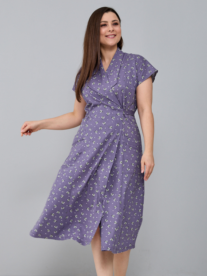 Халат Х-044/сиреневый-ландыш