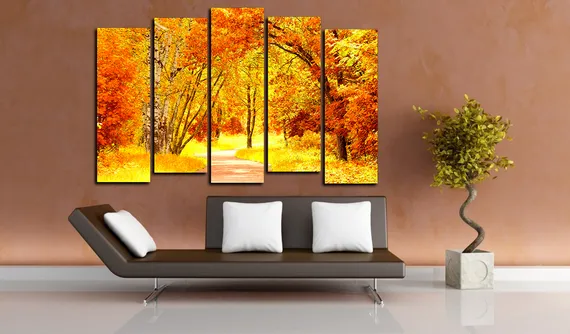 Модульная картина "Осенний пейзаж"