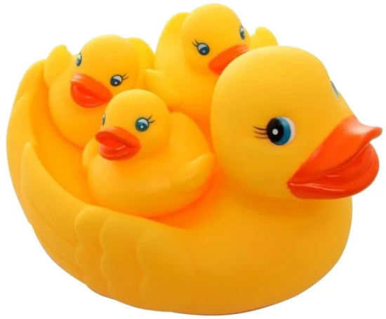 Набор для ванной Уточка с тремя утятами(пищалка)