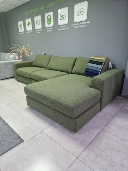 Дискавери диван б/м с оттоманкой прав. Noble 624, ВариантКроя1, &lt;Р&gt; /