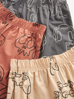 Пижама для мальчика Next Q69-865, 3 шт., Темно-серый, Песочный, Кирпичный