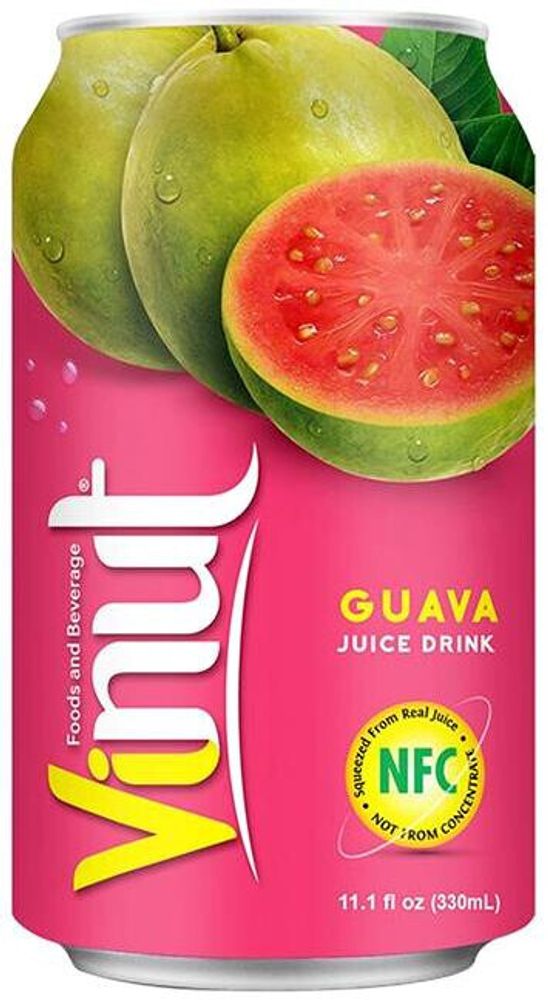 Сокосодержащий Напиток Винут Розовая Гуава / Vinut Pink Guava Juice Drink 0.33 - банка