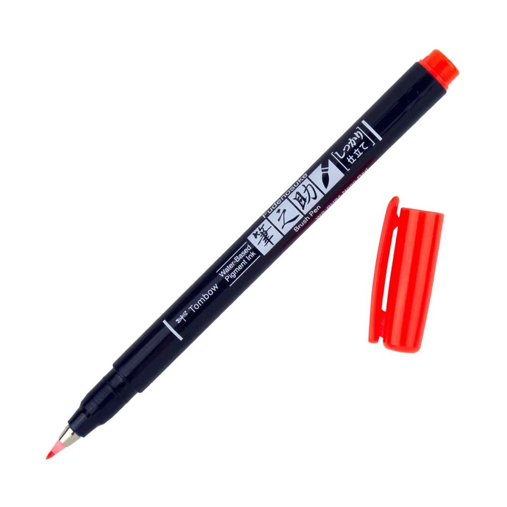 Tombow Fudenosuke Neon Red