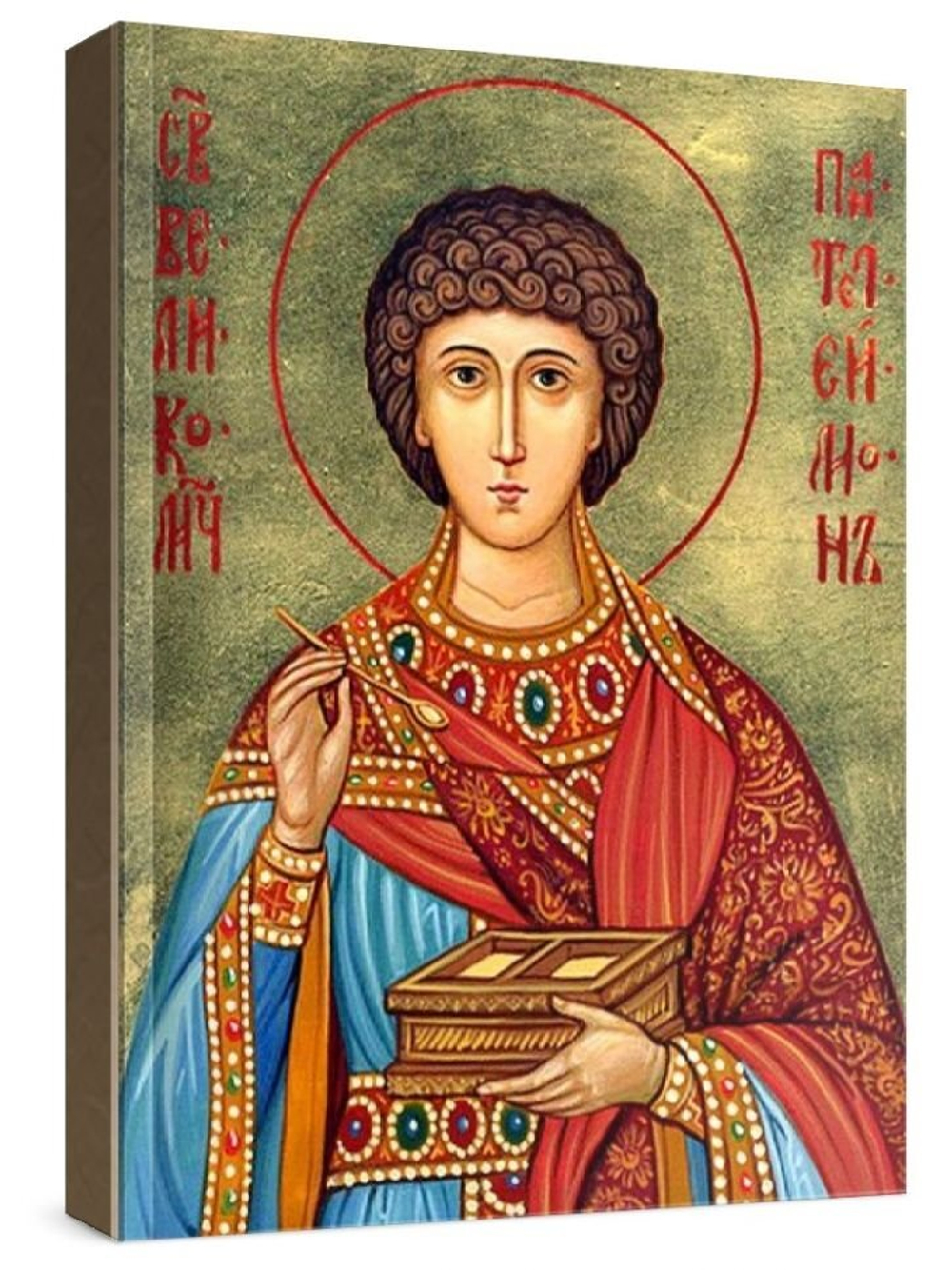 Пантелеймон Целитель (рукописная икона)