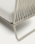 Уличный 3-местный диван Saconca из шнура и серой оцинкованной стали 189 см