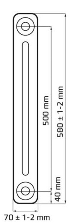 Радиатор чугунный РАДИМАКС Loft 500/070, 5 секций, LF 500/070-5s