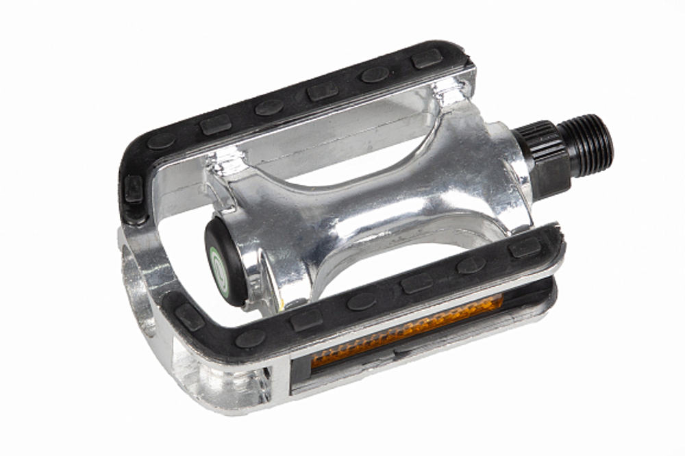 Педали MX-P862, ось 9/16" со светоотражателями, алюминиевые серебристые