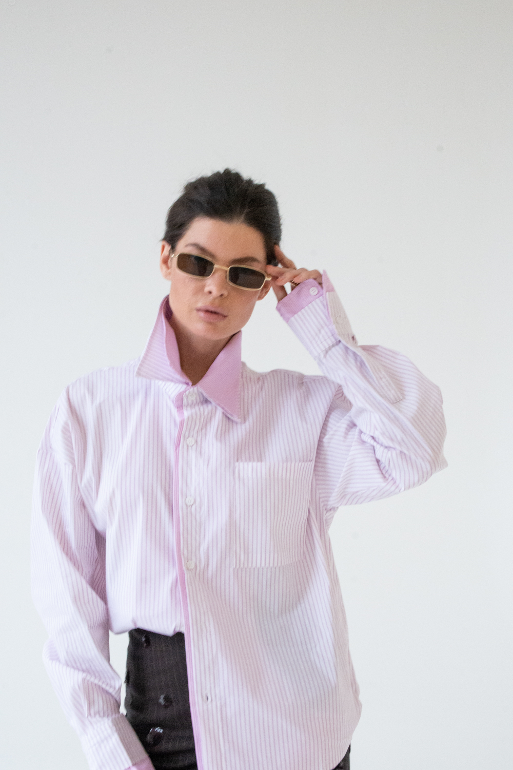 Рубашка двойная в полоску MOSS