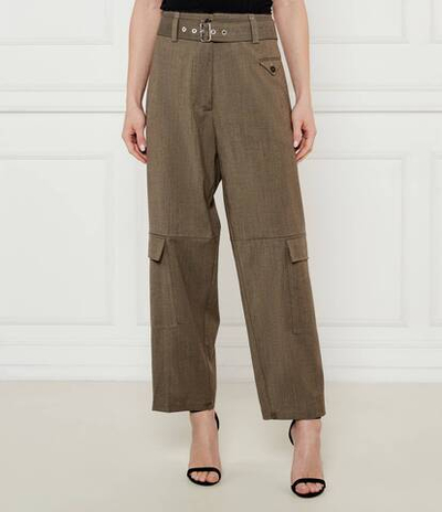 Хлопковые штаны PIOVE Pinko - коричневый(104701 A2BQ)