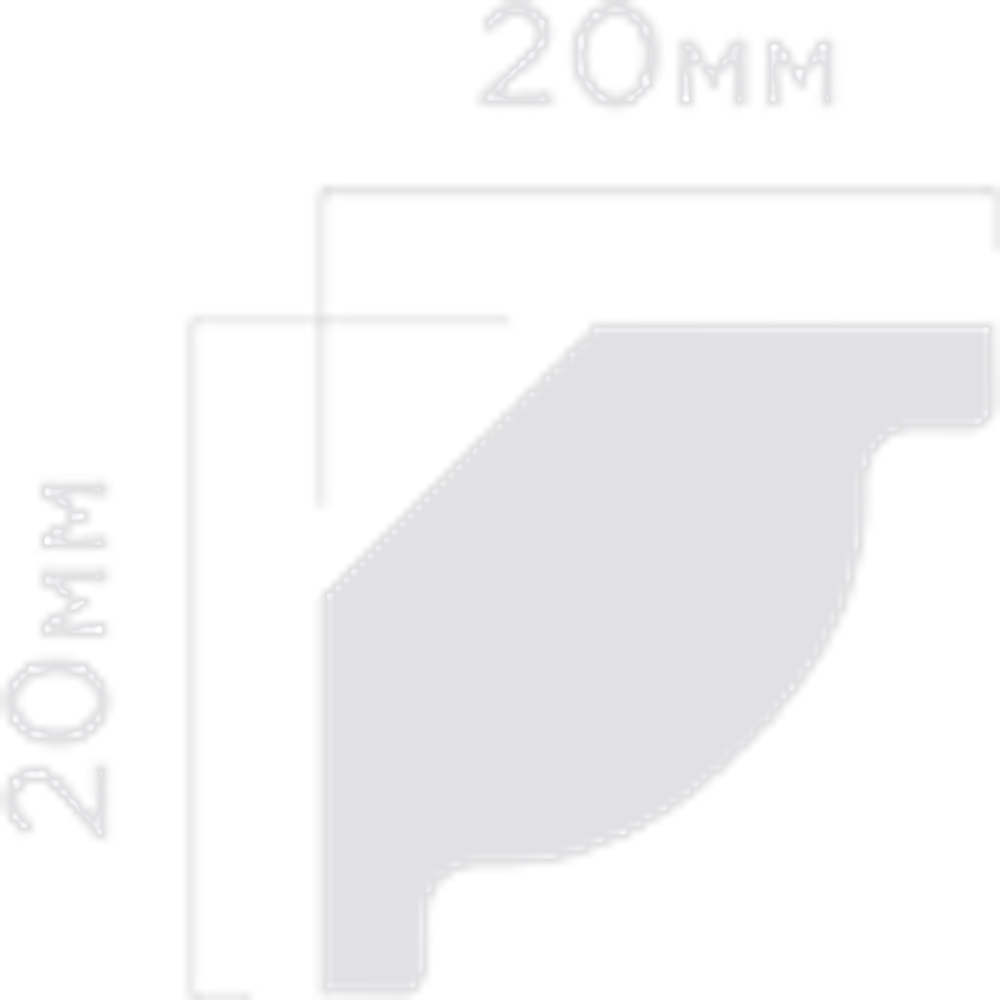 Карниз HiWood, 20x20 мм