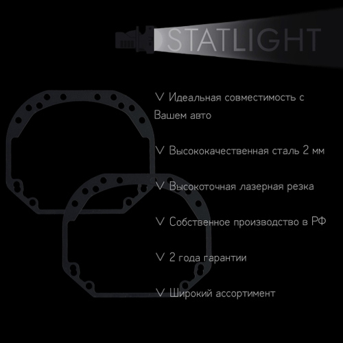 Переходные рамки для замены линз на Mercedes ML W164 2008-2011 AFS