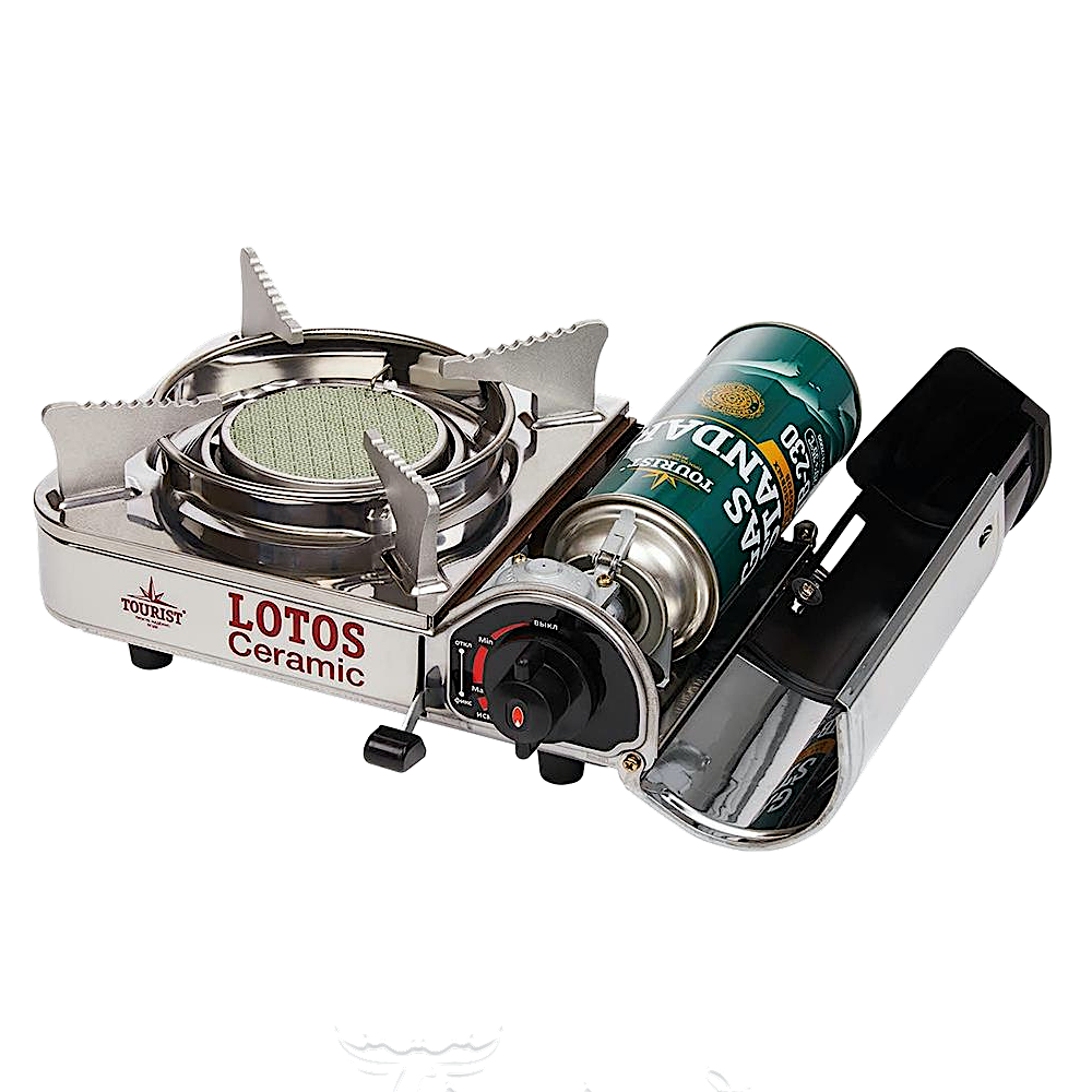 Газ. плита Tourist TR-350 Lotos Ceramic 0.83 кВт 60г/час