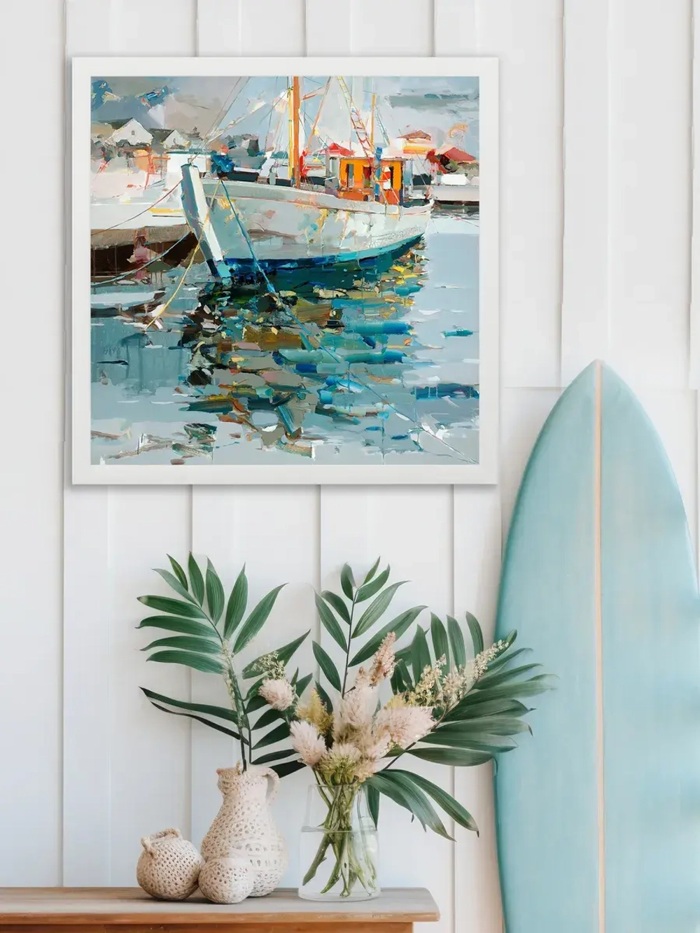 Картина на подрамнике в раме 43*43 см