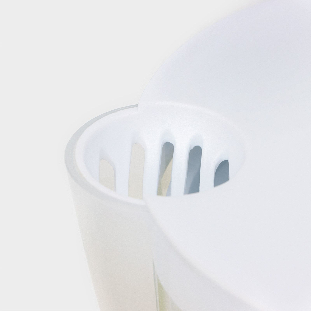 Центрифуга для сушки зелени Доляна Fresh cook, 2 л, пластик, цвет белый/зелёный