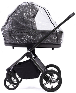 Детская коляска Peppy Monaco 3 в 1 с автокреслом Verona Black Antrazit (графитовый), рама серая