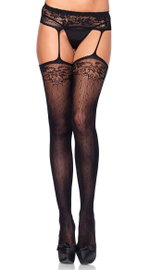 Чулочки в горошек Dotted Garterbelt Stoking (Размер: S-M-L) (Цвет: черный)