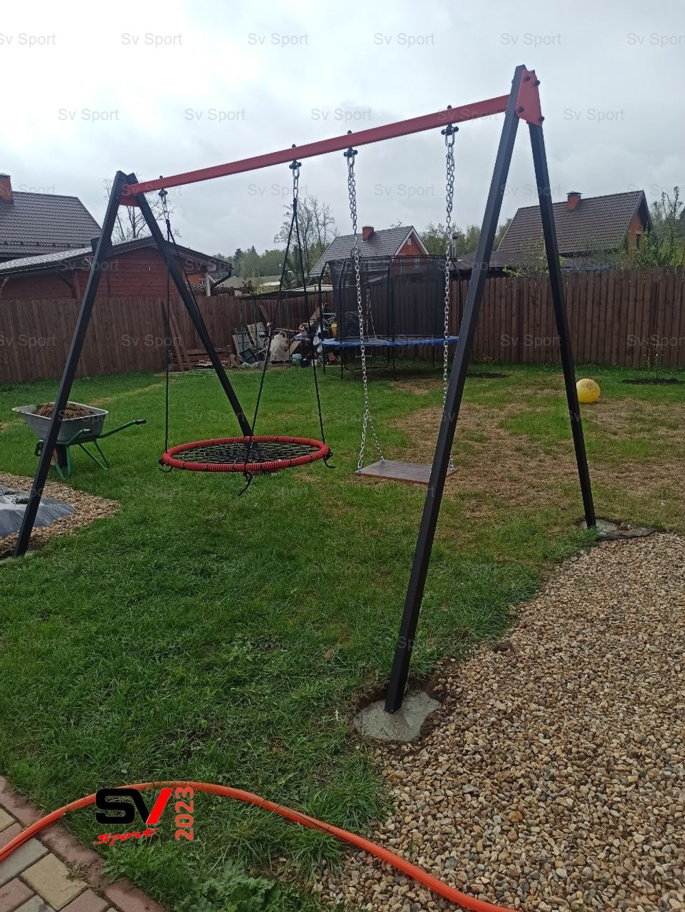 Монтаж уличных качелей Sv Sport