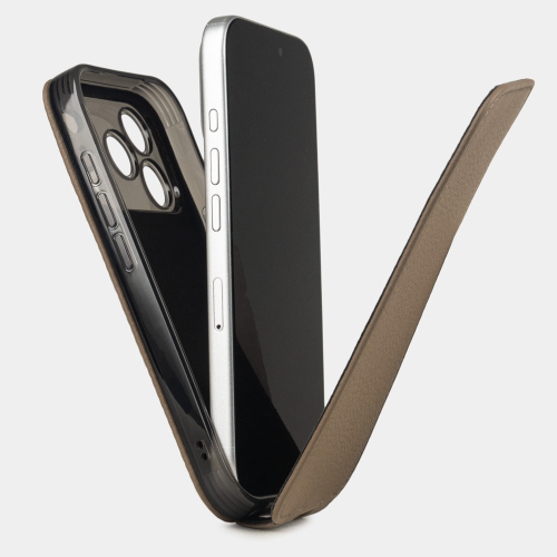 Чехол для iPhone 17 Pro Max - кожа теленка, капучино
