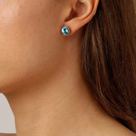 Серьги пусеты Dyrberg Kern DIA SG AQUA 420002 BL/G