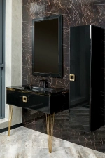 Консоль с раковиной Armadi Art LUCIDO 770-100-B 100 глянцевый черный
