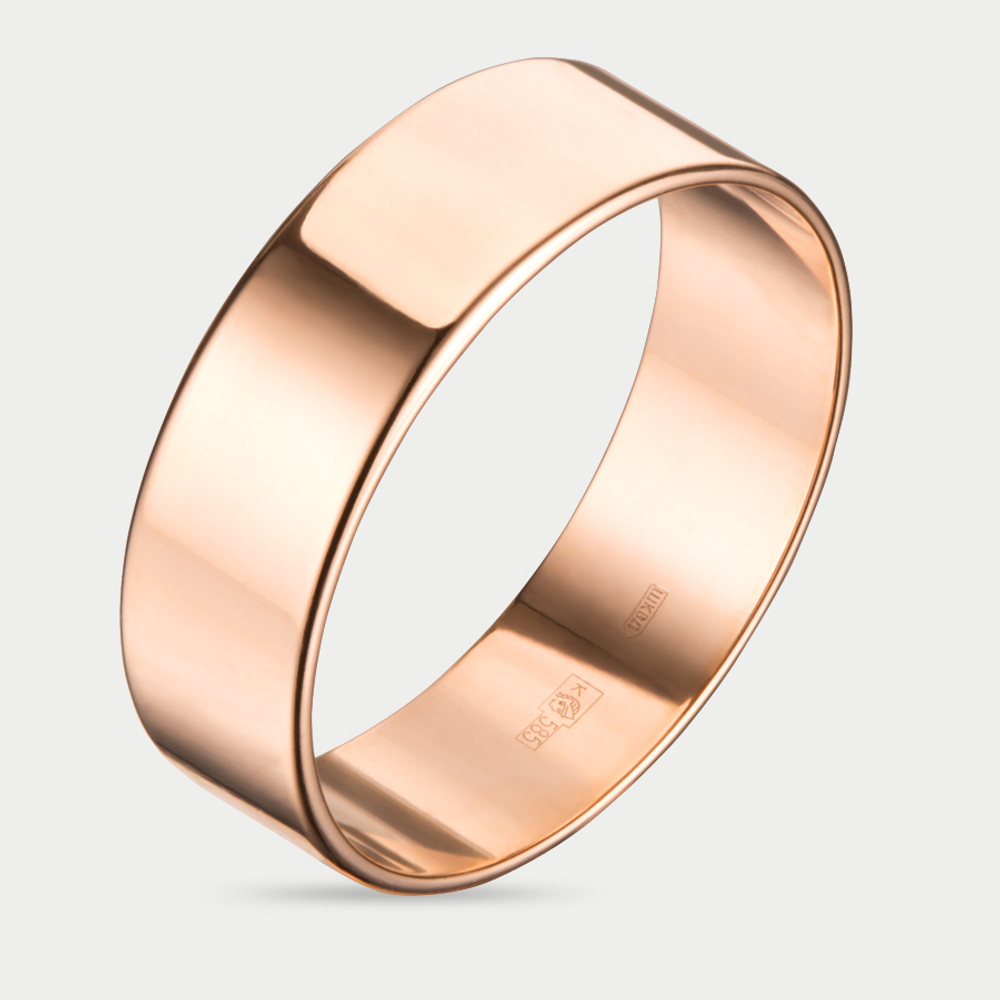 Кольцо обручальное из розового золота 585 пробы без вставок (арт. 226000)