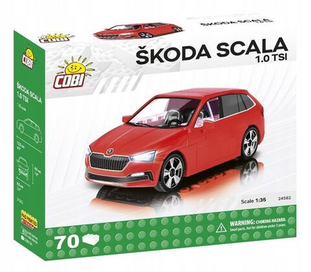 Конструктор пластиковый Cobi Skoda scala 1,0 TSI - Шкода Скала - 70эл. - Коби 24582