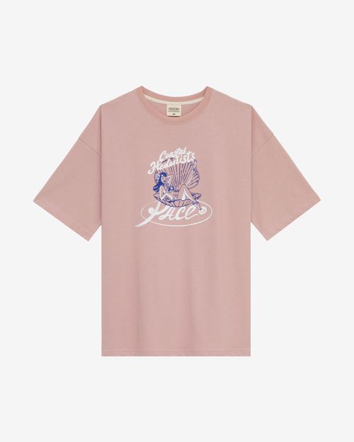 Футболка Miracle Apparel оверсайз Hedonist пудрово-розовая