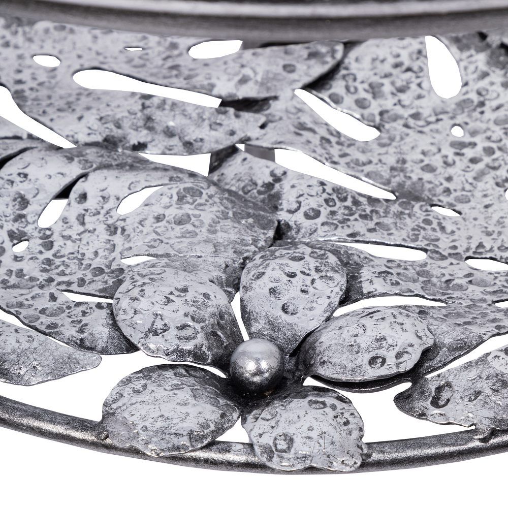 Столик декоративный Monstera Deliciosa (Монстера) Античное серебро