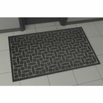 Коврик придверный 60х90 см, ЧЕРНЫЙ, грязезащитный, 430 г/м2, фактурный рисунок АЛМАЗ, ЛЮБАША, 701054