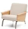 Кресло Amsen, бежевое с подлокотниками из шпона дуба