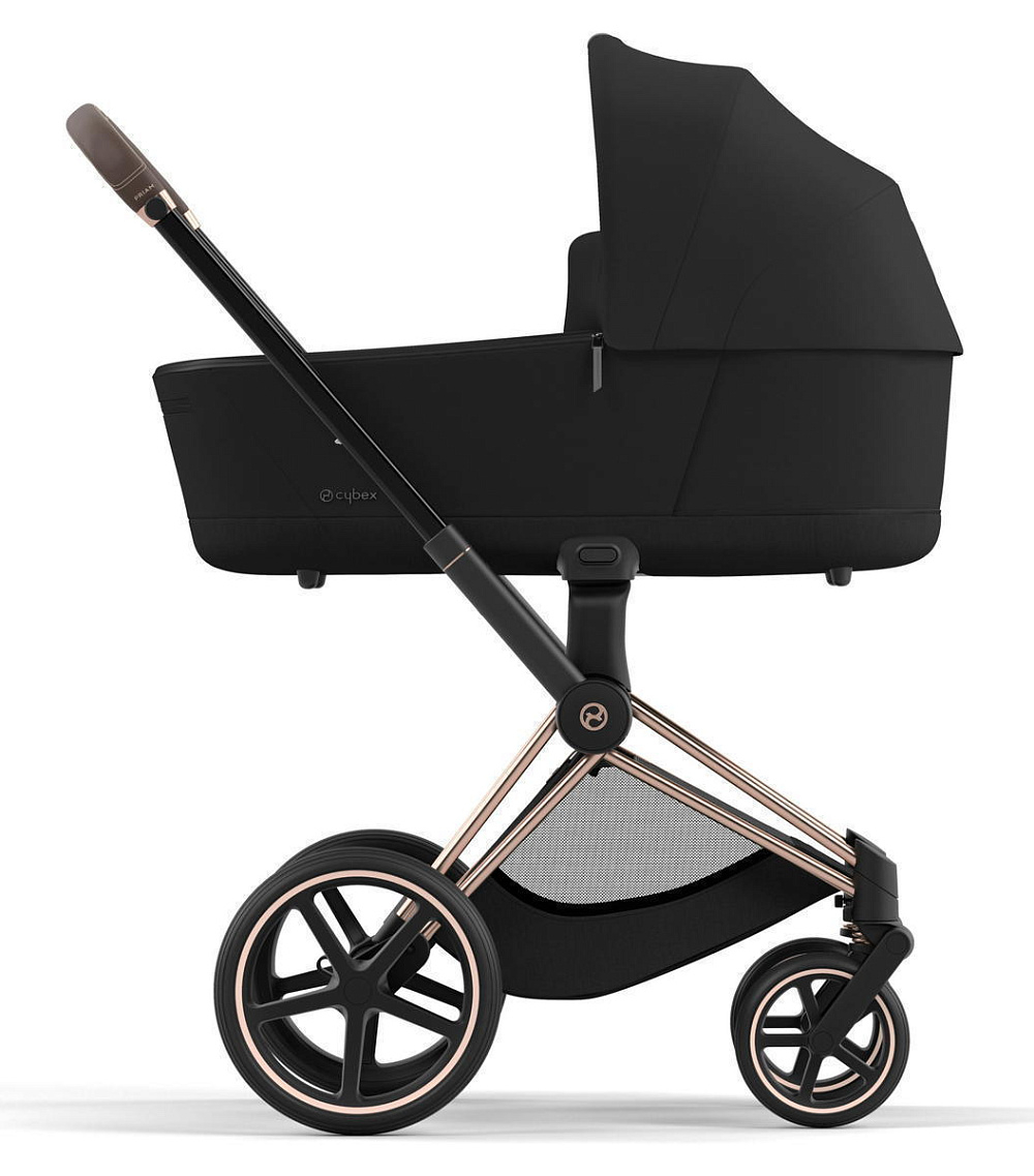 Коляска 3 в 1 Cybex Priam IV Rosegold complete и автокресло Aton S2 i-Size Hibiscus Red Sepia Black