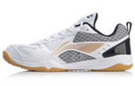 Li Ning Comfortable Abrasion Resistant Breathable Low top Table Tennis Shoes Men"s Black White