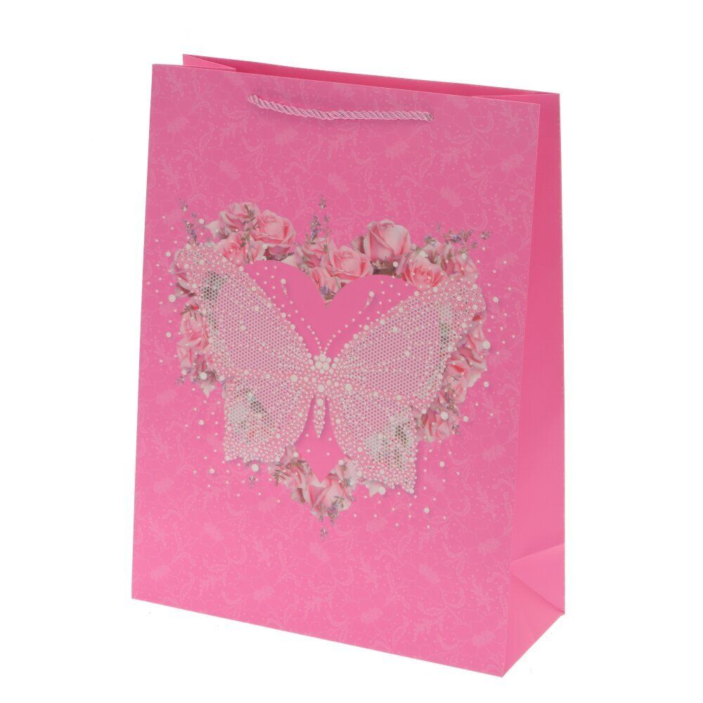 GAEM Пакет подарочный M (бумага 210г/м2, блок 12шт), L26 W12 H32 см, 4в.