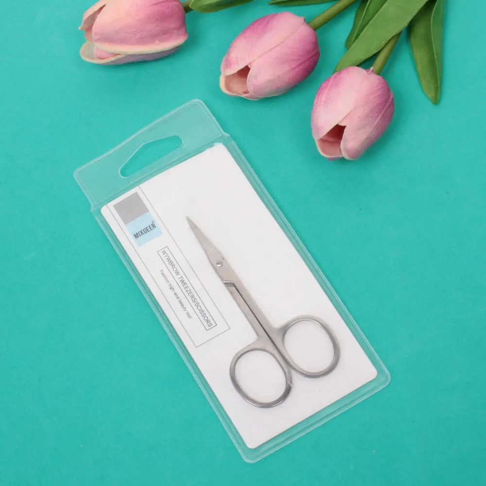 Ножницы маникюрные из нержавеющей стали «Ультрамарин», цвет серебро, 4.5*9см.