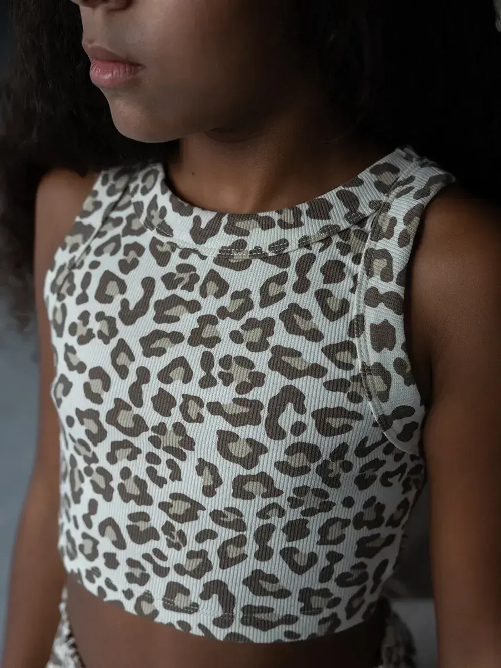 Летний кроп топ трикотажный детский