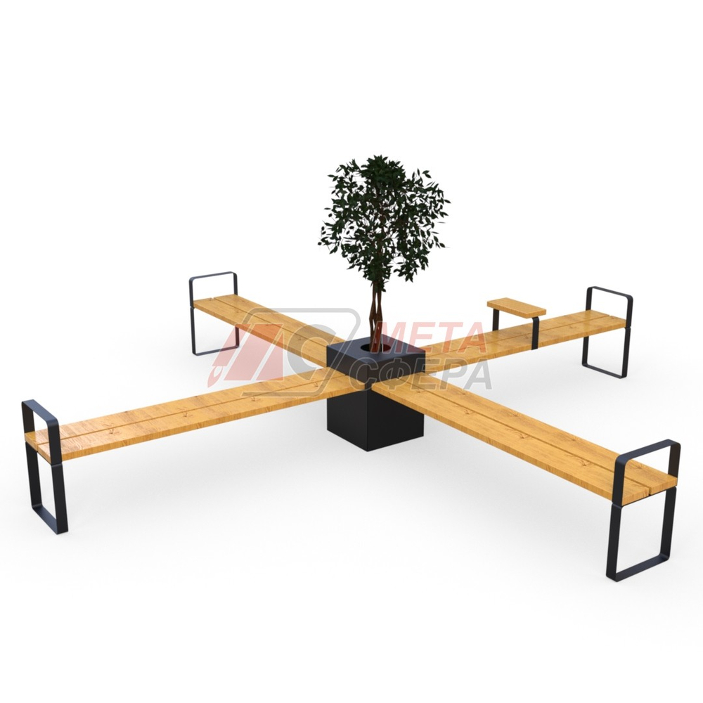 Скамейка CENTRAL Х-образная