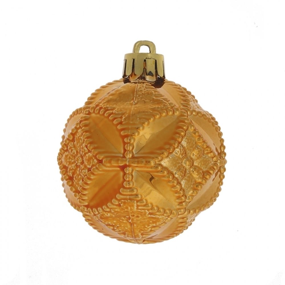 GAEM Набор из 6шт Украшение новогоднее Шар "Медовое чудо", D 6 см, L17,5 W6 H11,5 см