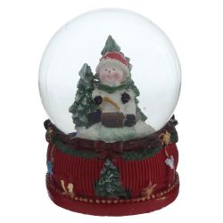 GAEM Фигурка декоративная "Дед Мороз/Снеговик" в стекл шаре, L6 W6 H8,5 см, 2в.