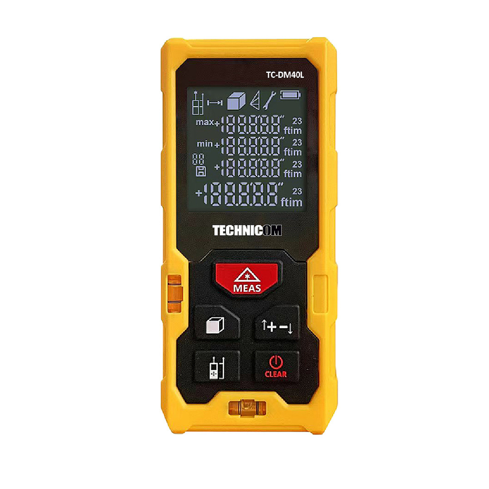 Лазерный дальномер TECHNICOM TC-DM40L, дальность 40м, цвет лазера красный, 2 точки отсчёта