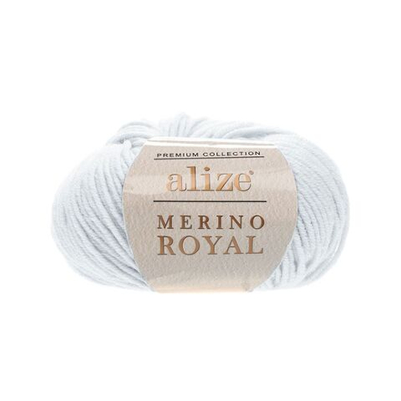Мерино роял (Merino royall) пряжа Alize 100%шерсть5х50г/100м 698 св.серый