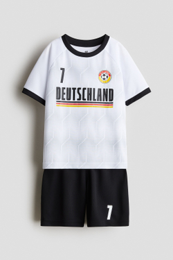 H&M Комплект из шортов и футболки, белый