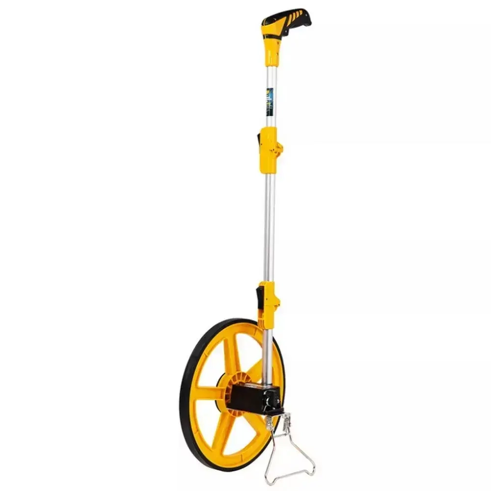 Измерительное дорожное колесо с механическим счетчиком Deli DL330112 диаметр 300мм, точность 0,5%, значение деления 0,1 мм, складная конструкция