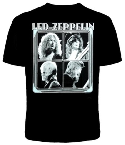 Футболка хлопок шелкография. SP105 LedZeppelin ч/б портреты M