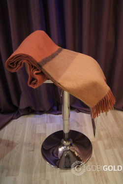 Плед из шерсти Альпаки 170x210 см. - розово-бежевый (арт. AGG001)